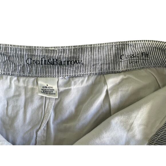 CROFT & BARROW, SIZE 4, BLUE AND WHITE STRIPED SKORT, FLORAL - Picture 5 of 5